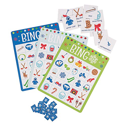 ボードゲーム 英語 アメリカ Fun Express Winter Premium Bingo - 662 Pieces - Educational and Learnin