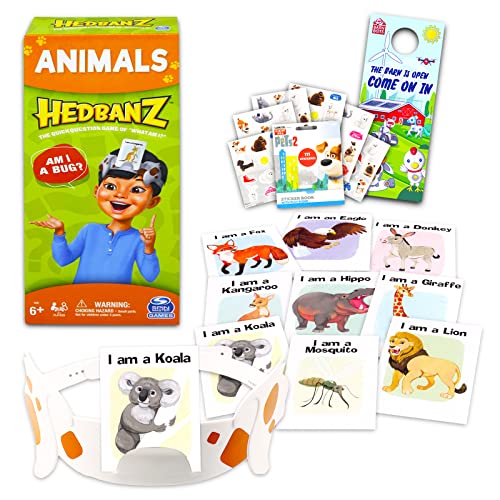 ボードゲーム 英語 アメリカ BoardGame Animal Hedbanz Guessing Game - Kids Gift Bundle with Expansio
