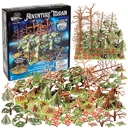 ボードゲーム 英語 アメリカ Monster Adventure Terrain 91Pc Painted Forest Tree Set Fully Modular, S