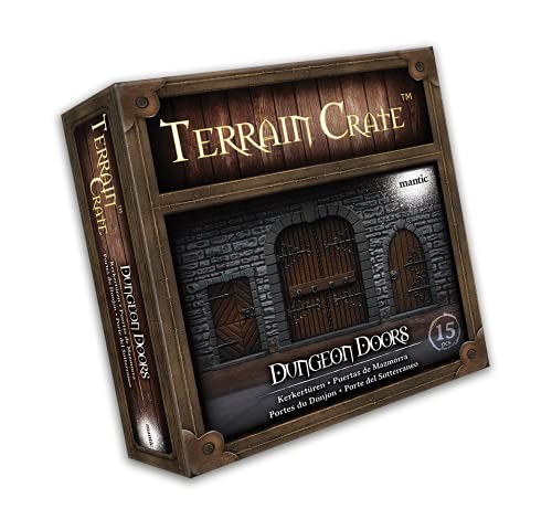 ボードゲーム 英語 アメリカ Mantic Games Terrain Crate - Dungeon Doors Medium Size Set Highly-Det