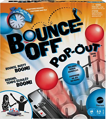 ボードゲーム 英語 アメリカ Mattel Games Bounce-Off Pop-Out Party Game for Kids, Adults and Family