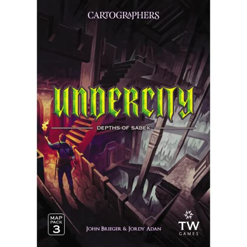 ボードゲーム 英語 アメリカ Thunderworks Games - Cartographers: Map Pack 3, Undercity Expansion fo