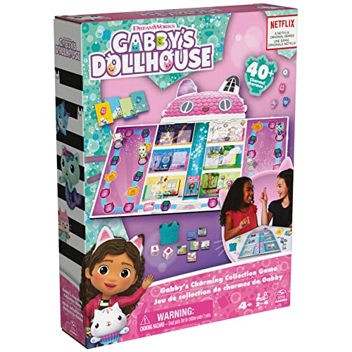 ボードゲーム 英語 アメリカ Gabby's Dollhouse, Charming Collection Game Board Game for Kids Based