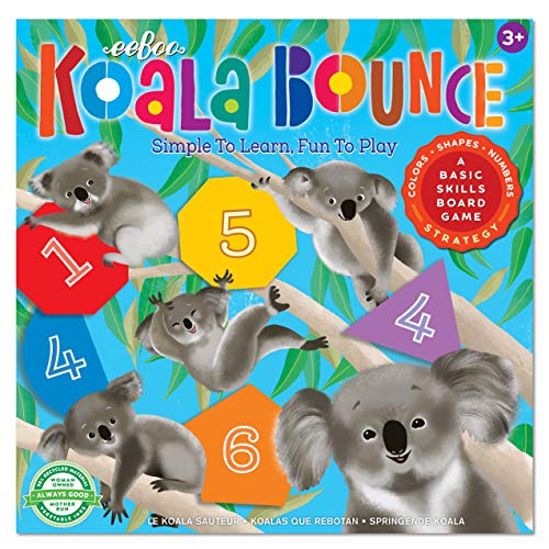 ボードゲーム 英語 アメリカ eeBoo: Koala Bounce Board Game, Develops Shape and Number Recognition f