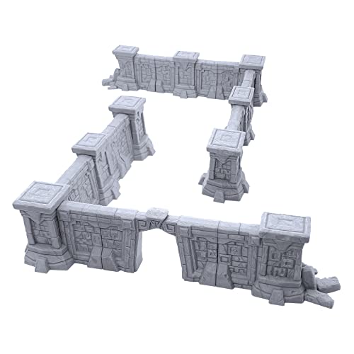 ボードゲーム 英語 アメリカ Forgotten Temple Walls by Makers Anvil, 3D Printed Tabletop RPG Scenery