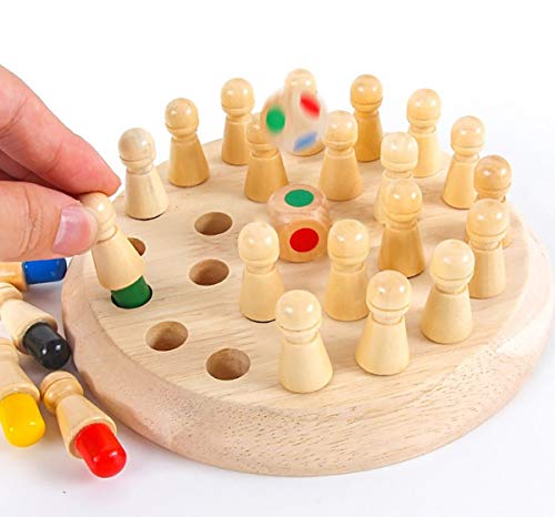 ボードゲーム 英語 アメリカ Wooden Memory Chess for Cognitive Development of Toddlers, Montessori E