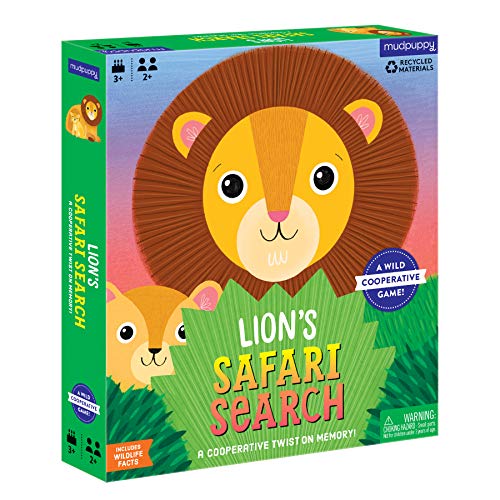 ボードゲーム 英語 アメリカ Mudpuppy Lion's Safari Search Cooperative Game from Memory Matching Gam