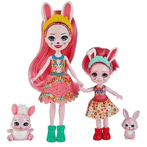エンチャンティマルズ 人形 ドール Enchantimals Bree & Bedelia Bunny Sister Dolls (6-in & 4-in) &