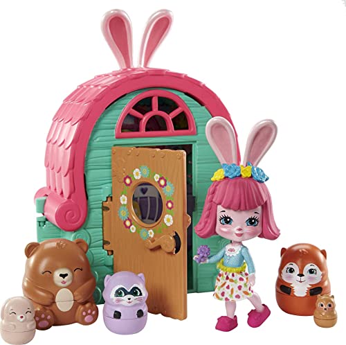 エンチャンティマルズ 人形 ドール Enchantimals Bree Bunny Cabin (5.8-in) with 1 Doll (3.5-in), 5