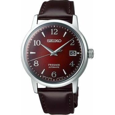 腕時計 セイコー メンズ Seiko Presage Automatic Red Dial Men's Watch SRPE41J1
