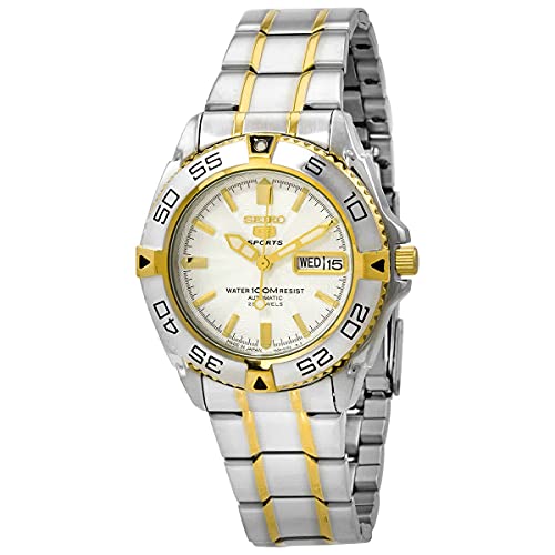 腕時計 セイコー メンズ SEIKO 5 Sports Automatic White Dial Men's Watch SNZB24J1