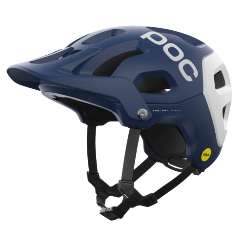 ヘルメット 自転車 サイクリング POC Tectal Race MIPS Cycling Helmet Lead Blue/Hydrogen White Matt