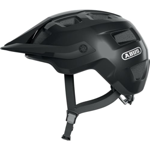ヘルメット 自転車 サイクリング ABUS MoTrip Adult Mountain Bike Helmet, Shiny Black, Size M (54-5