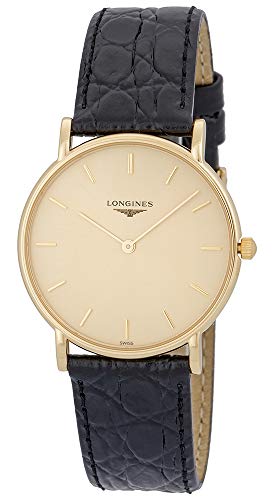 腕時計 ロンジン スイス Longines Presence 18kt Solid Gold Mens Strap Luxury Swiss Watch Quartz L4.802