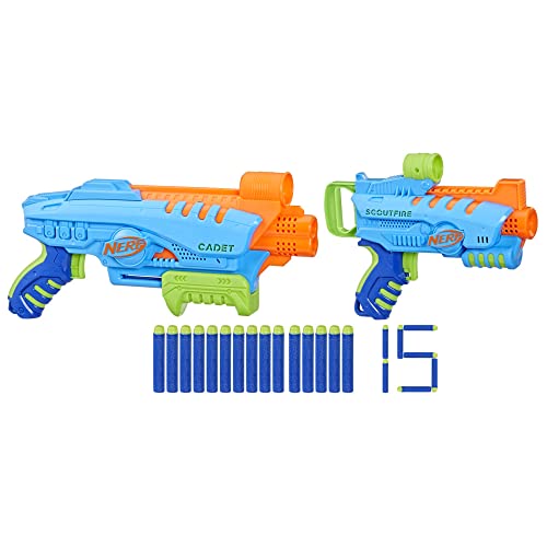 ナーフ アメリカ 直輸入 Nerf Elite Jr Ultimate Starter Set, 2 Easy Play Toy Foam Blasters, 15 Nerf El