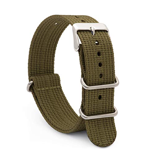 腕時計 シュパイデル アメリカ Speidel NATO style Watch Band 18mm Army Green Woven Military Style N