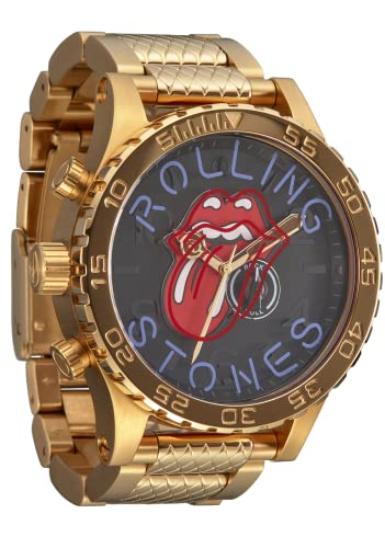 腕時計 ニクソン アメリカ NIXON x Rolling Stones 51-30 A1355 - All Gold/Gold - 300m Water Resistant