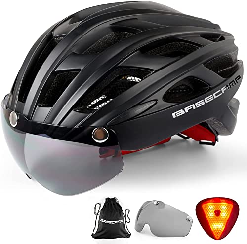 ヘルメット 自転車 サイクリング Bike Helmet, Basecamp Bicycle Helmet with Rear Light & Detachable