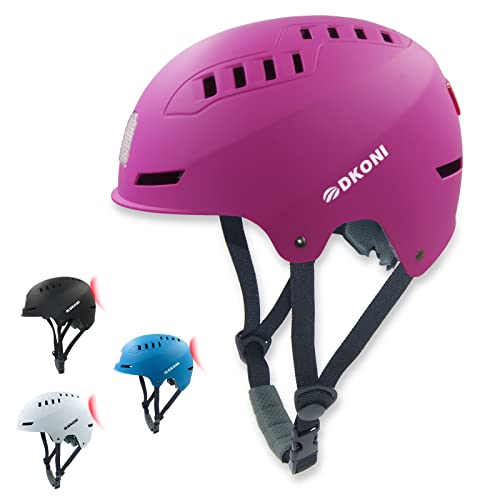 ヘルメット 自転車 サイクリング DKONI Bike Helmet with LED Lights Bicycle Helmets USB Rechargeabl