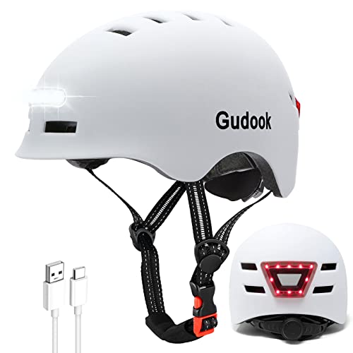 ヘルメット 自転車 サイクリング Gudook Adult Bike Helmet with Light - Bicycle Helmets Men - Women