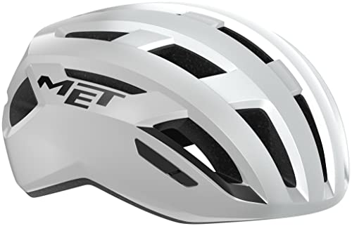ヘルメット 自転車 サイクリング MET Vinci MIPS Bike Helmet - White/Silver Matte, Small