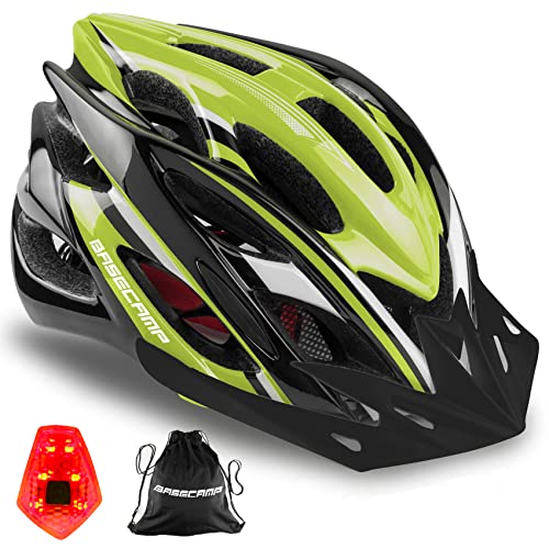 ヘルメット 自転車 サイクリング Basecamp Bike Helmet for Men Women with LED Safety Light Removabl