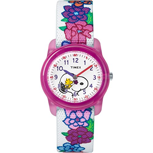 腕時計 タイメックス レディース Timex Girls TW2R41700 Time Machines Peanuts Snoopy & Flowers Elas