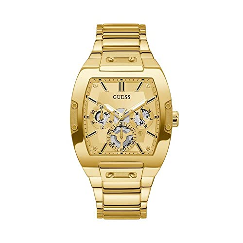 腕時計 ゲス GUESS GUESS Men's 43mm Watch - Gold Tone Strap Champagne Dial Gold Tone Case