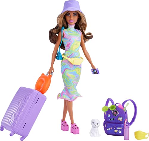 バービー バービー人形 Barbie It Takes Two Doll & Accessories, Travel-themed Set with Puppy, Working
