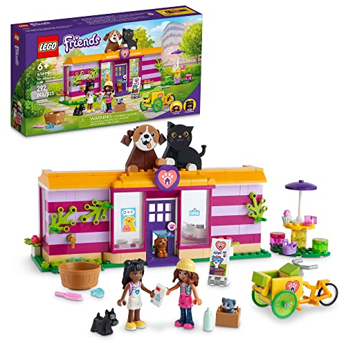 レゴ LEGO Friends Pet Adoption Caf? 41699 Building Toy - Collectible Animal Rescue Set with Olivia & Priyan