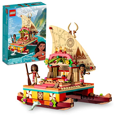 レゴ LEGO Disney Princess Moana's Wayfinding Boat Building Toy 43210 Disney Princess Toy Set with Moana and