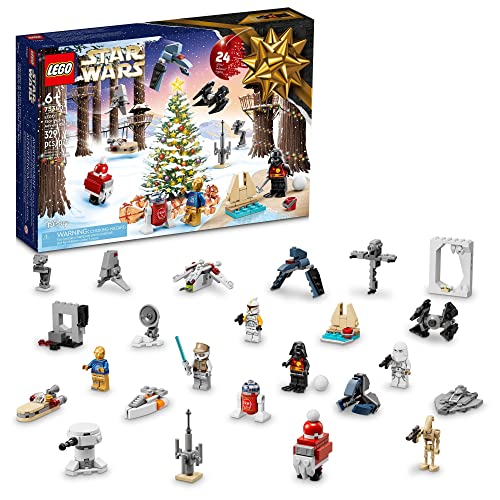 レゴ LEGO Star Wars 2022 Advent Calendar 75340 Building Toy Set for Kids, Boys and Girls, Ages 6+, 8 Charact