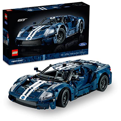 レゴ LEGO Technic 2022 Ford GT 42154 Car Model Kit for Adults to Build, Collectible Set, 1:12 Scale Supercar