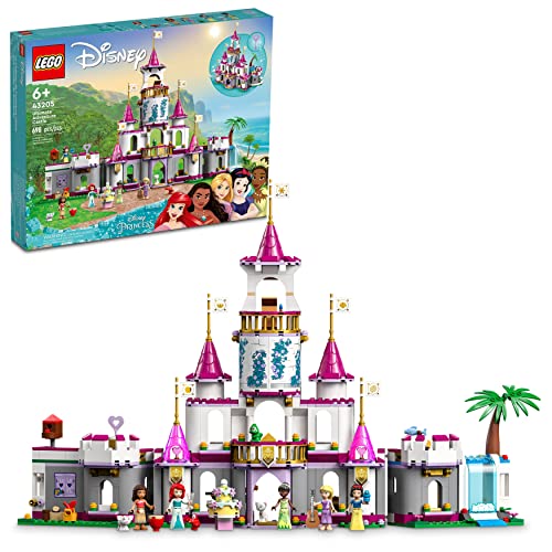 レゴ LEGO Disney Princess Ultimate Adventure Castle Building Toy 43205, Kids Can Build a Toy Disney Castle,