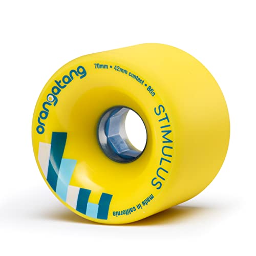 ウィール タイヤ スケボー Orangatang Stimulus 70 mm 86a Freeride Longboard Skateboard Wheels (Yellow