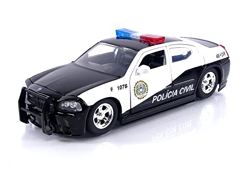 ジャダトイズ ミニカー ダイキャスト Fast & Furious 1:24 2006 Dodge Charger Police Car Die-Cast