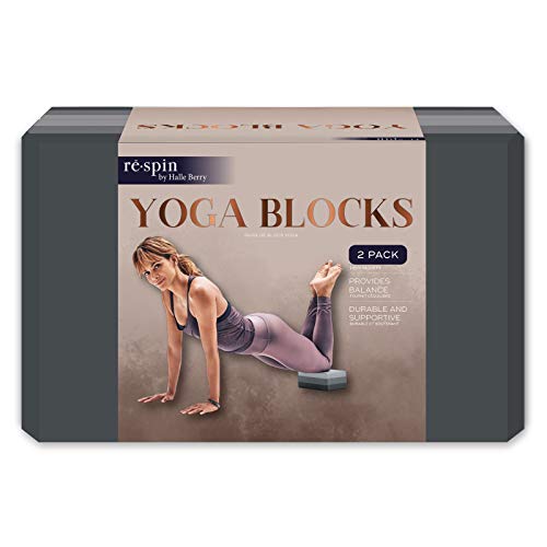 ヨガブロック フィットネス r??Spin by Halle Berry Fitness Collection: Yoga Blocks (Grey)