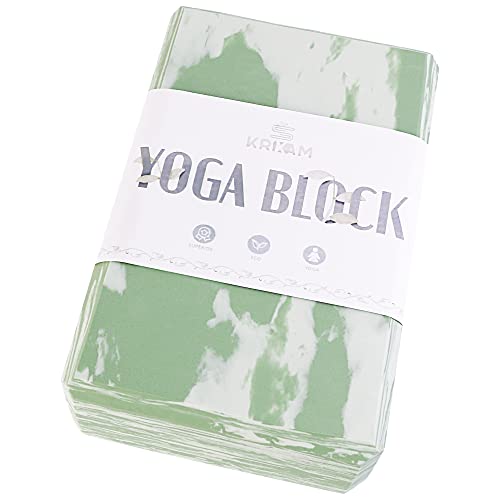 ヨガブロック フィットネス KRIXAM Yoga Blocks For Stretching, Heavy-Duty (0.62lb Each) EVA High-Den