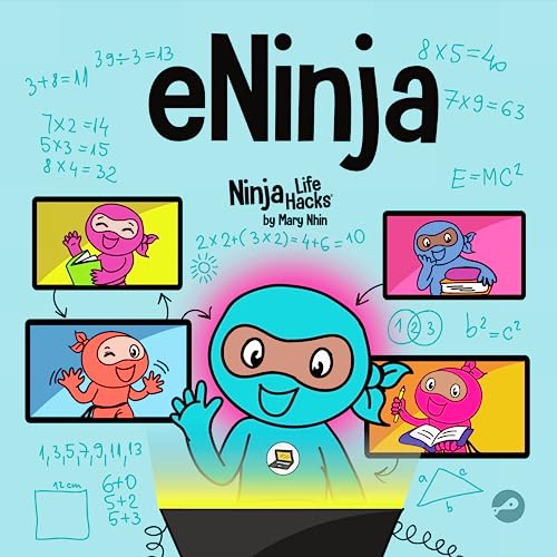 海外製絵本 知育 英語 eNinja: A Children's Book About Virtual Learning Practices for Online Student