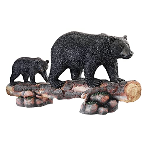 デザイン・トスカノ 置物 インテリア Design Toscano KY1819 Mother Black Bear and Cub on a Log Ou
