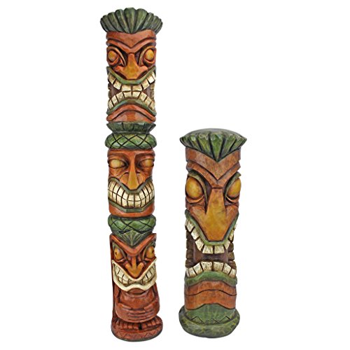 デザイン・トスカノ 置物 インテリア Design Toscano CS922670 Aloha Hawaii Tiki Sculpture, Set of