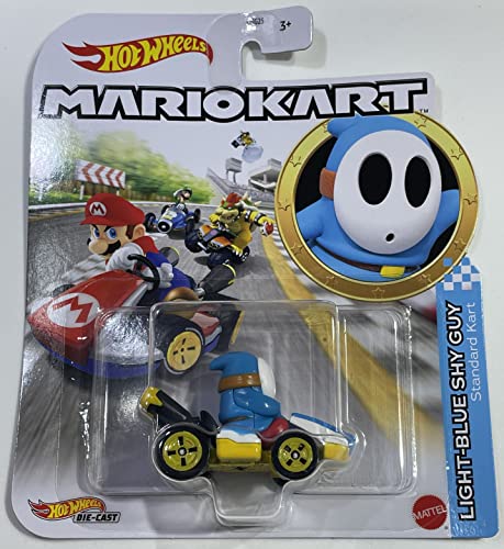 ホットウィール マテル ミニカー Hot Wheels - Mario Kart - Light-Blue Shy Guy - Standard Kart - 20