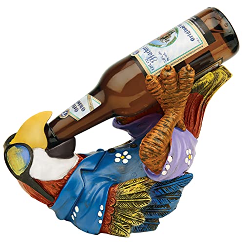 デザイン・トスカノ 置物 インテリア Design Toscano Beer Buddy Tropical Tiki Parrot Bottle Holde