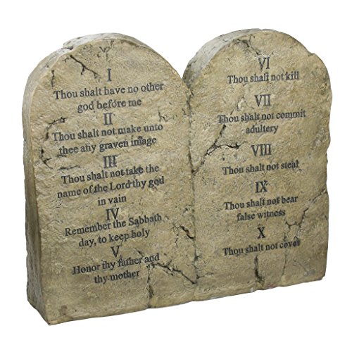 デザイン・トスカノ 置物 インテリア Design Toscano DB43010 Ten Commandments Tablet, gothic ston