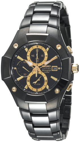 腕時計 セイコー メンズ Seiko Men's SNAC75 Coutura Alarm Chronograph Watch