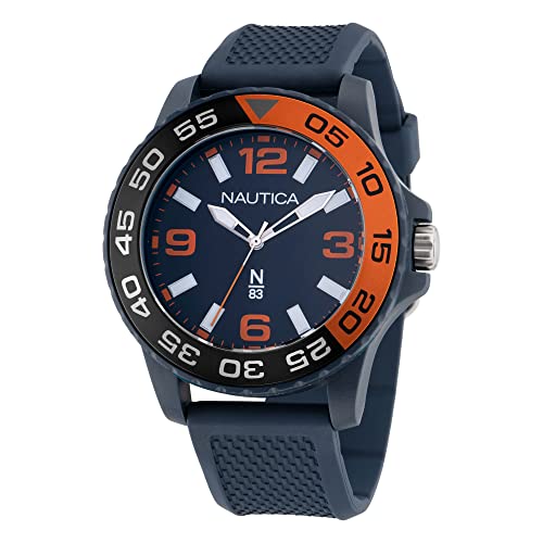 腕時計 ノーティカ メンズ Nautica N83 Men's NAPFWS302 Finn World Blue Wheat PU Fiber Strap Watch