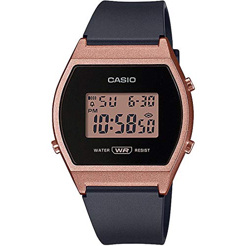 腕時計 カシオ レディース Casio, Unisex-Adults, Digital LW-204-1AEF, Black/White, 39 MM, Strip