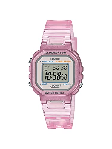 腕時計 カシオ レディース Casio Illuminator Translucent Pink Alarm Chronograph Digital Watch LA-20WH