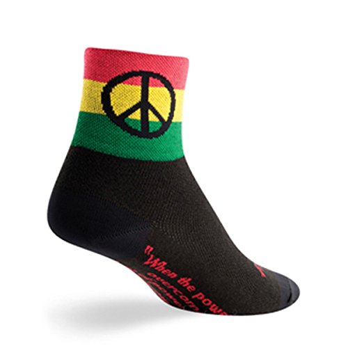 チェーン パーツ 自転車 SockGuy, Peace, Classic Sock, Sporty and Stylish, 3 Inches - Small/Medium