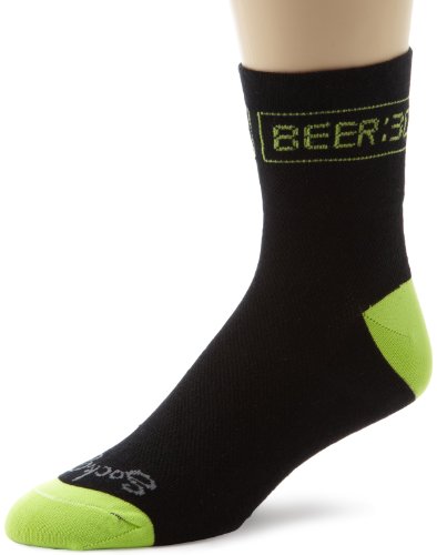 チェーン パーツ 自転車 SockGuy Men's Beer 30 Socks, Black, Sock Size:10-13/Shoe Size: 6-12